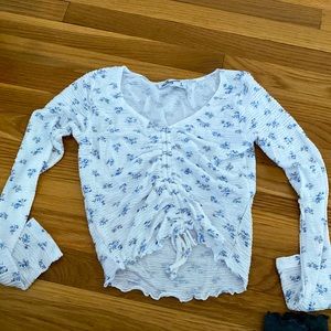 Hollister long sleeve tie shirt